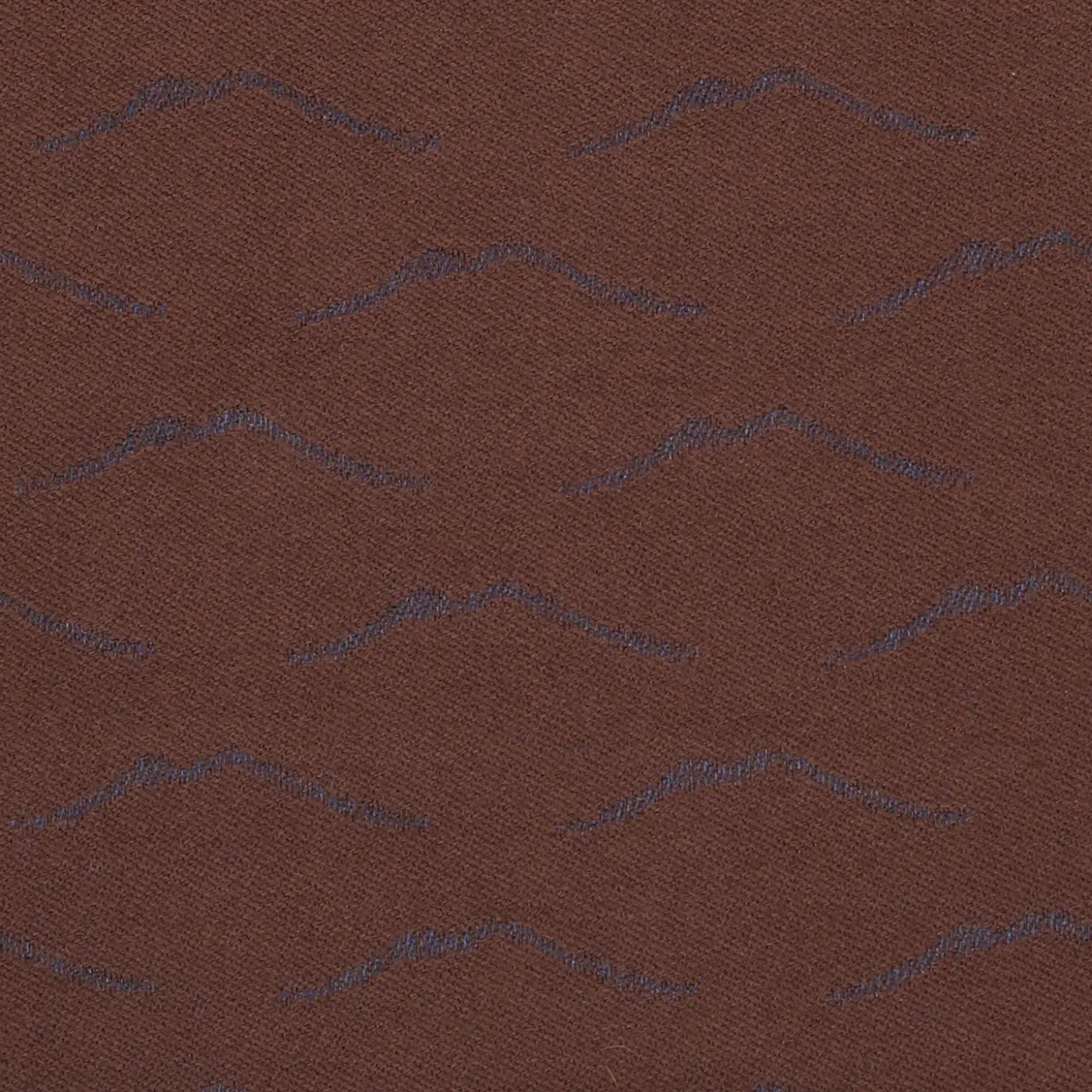 Dark Brown And Blue Wool And Silk Vesuvius Scarf