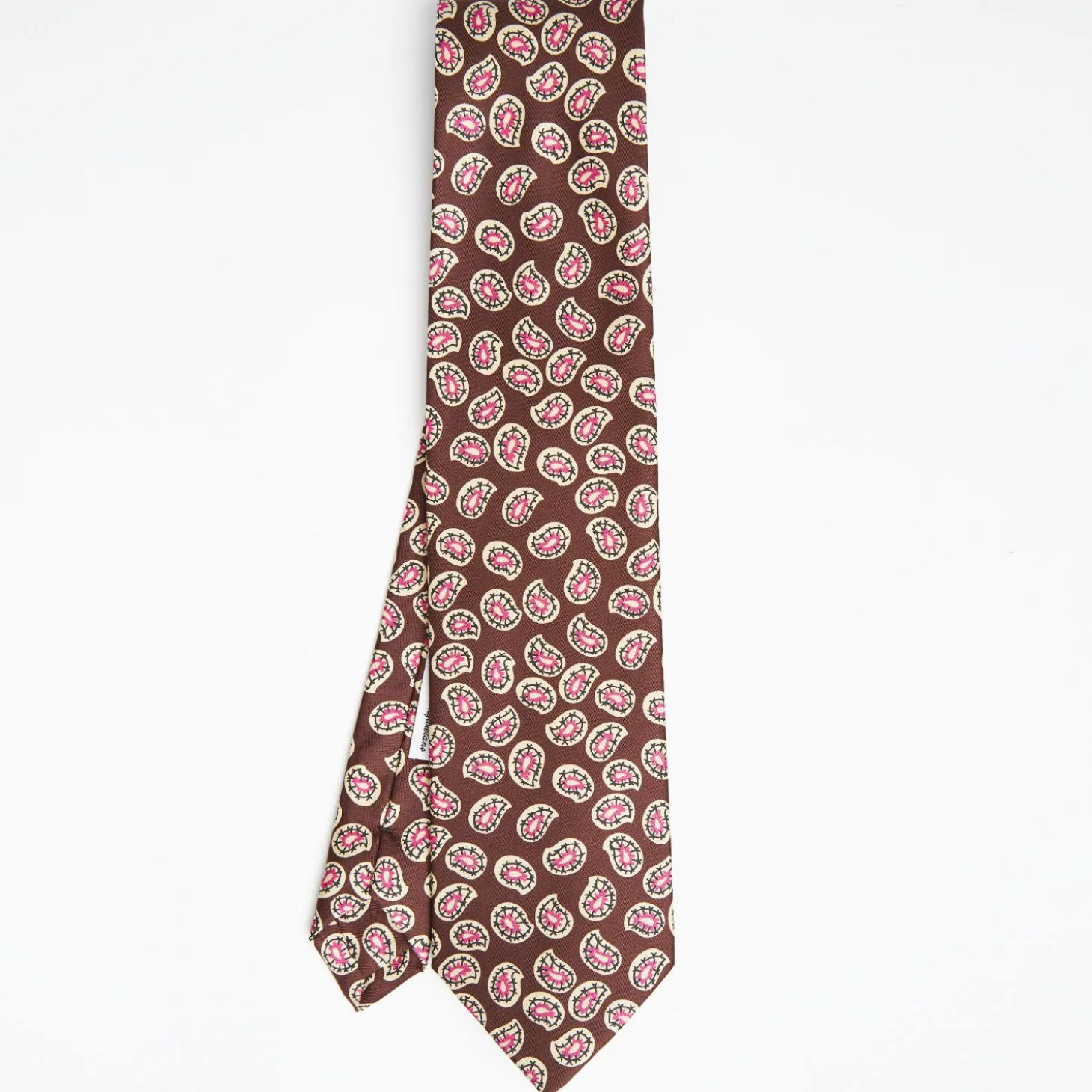 Dark Brown Archivio Collection Silk Tie 1938-05