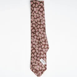 Dark Brown Archivio Collection Silk Tie 1938-05
