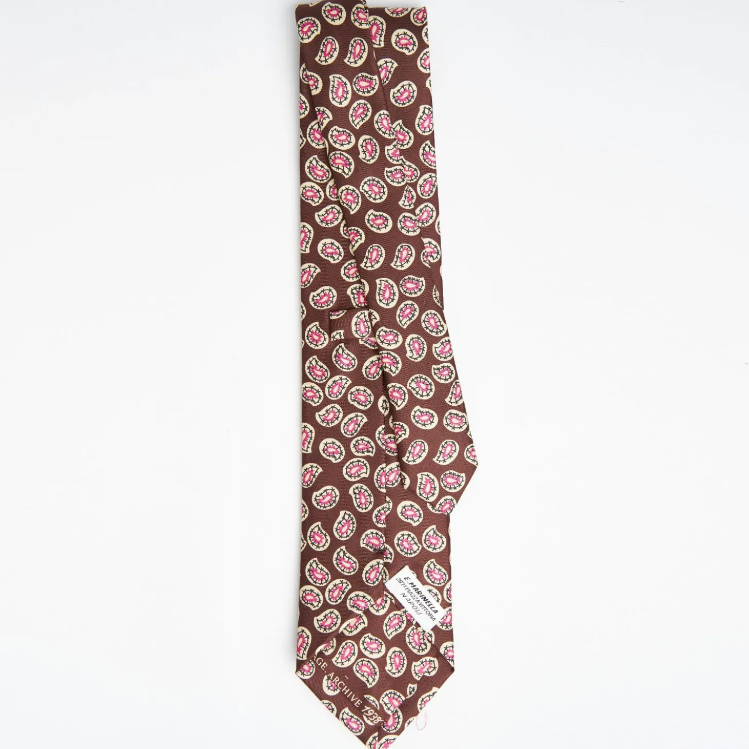 Dark Brown Archivio Collection Silk Tie 1938-05