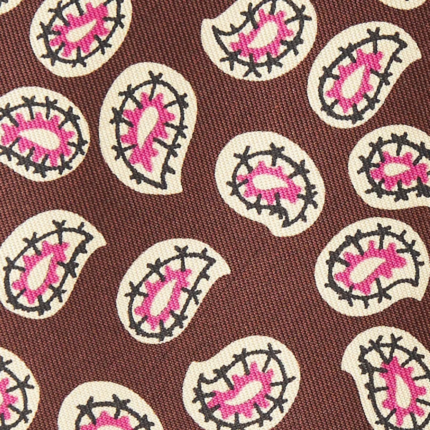 Dark Brown Archivio Collection Silk Tie 1938-05