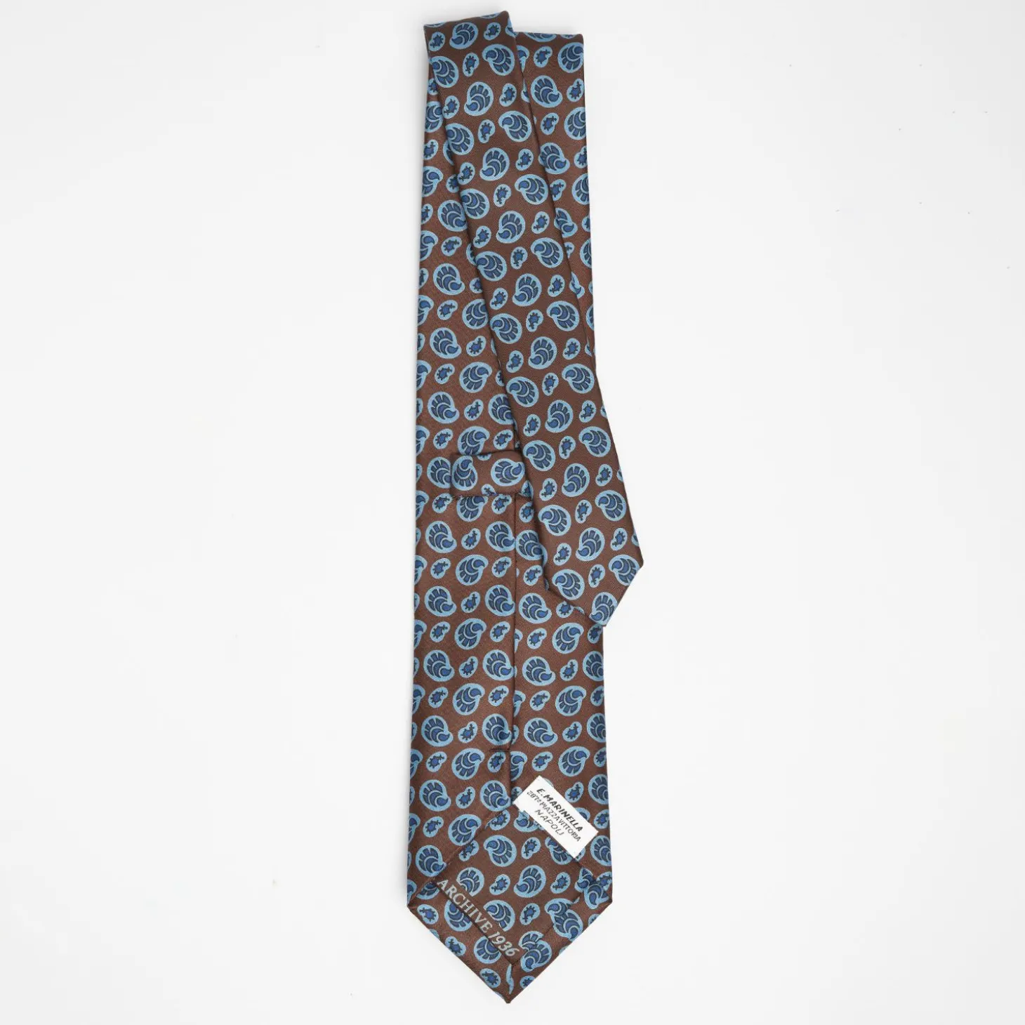 Dark Brown Archivio Collection Silk Tie 1936_04