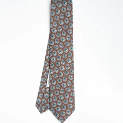 Dark Brown Archivio Collection Silk Tie 1935-05