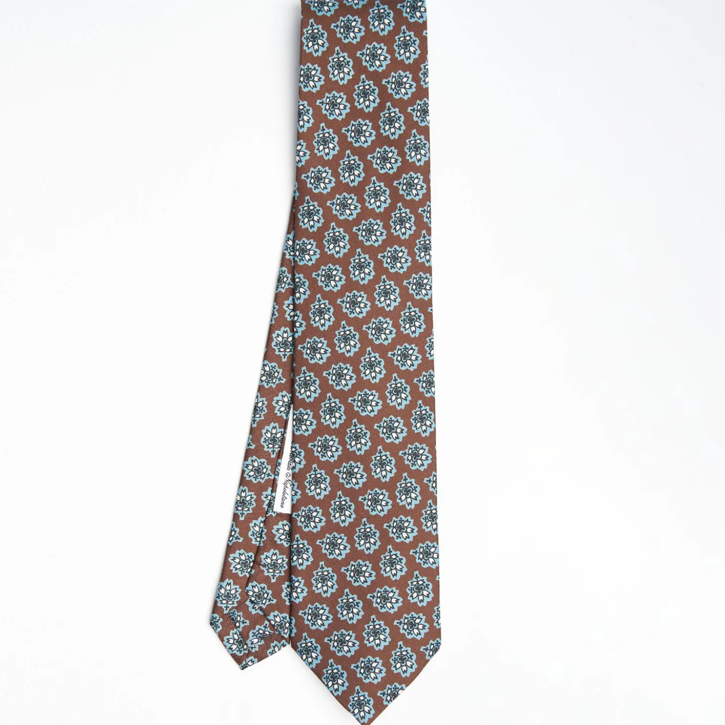 Dark Brown Archivio Collection Silk Tie 1935-05