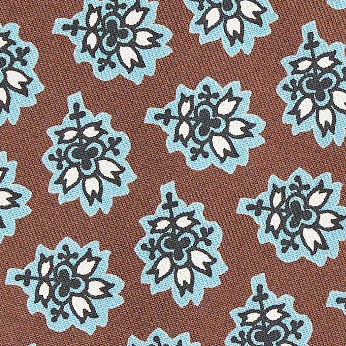 Dark Brown Archivio Collection Silk Tie 1935-05