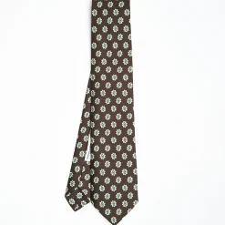Dark Brown Archivio Collection Silk Tie 1933-04