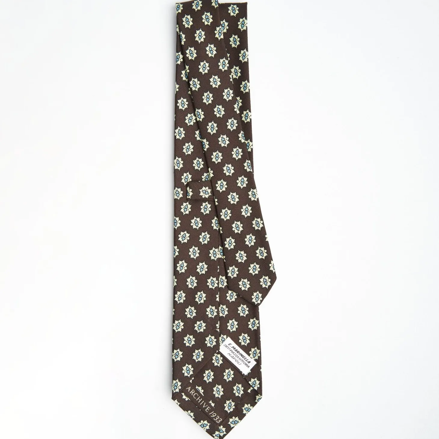 Dark Brown Archivio Collection Silk Tie 1933-04