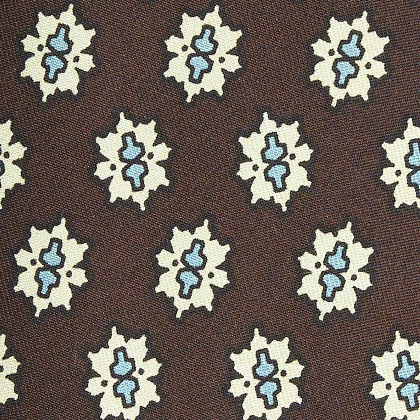 Dark Brown Archivio Collection Silk Tie 1933-04