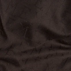 Dark Brown Em Logo Scarf In Wool And Cashmere