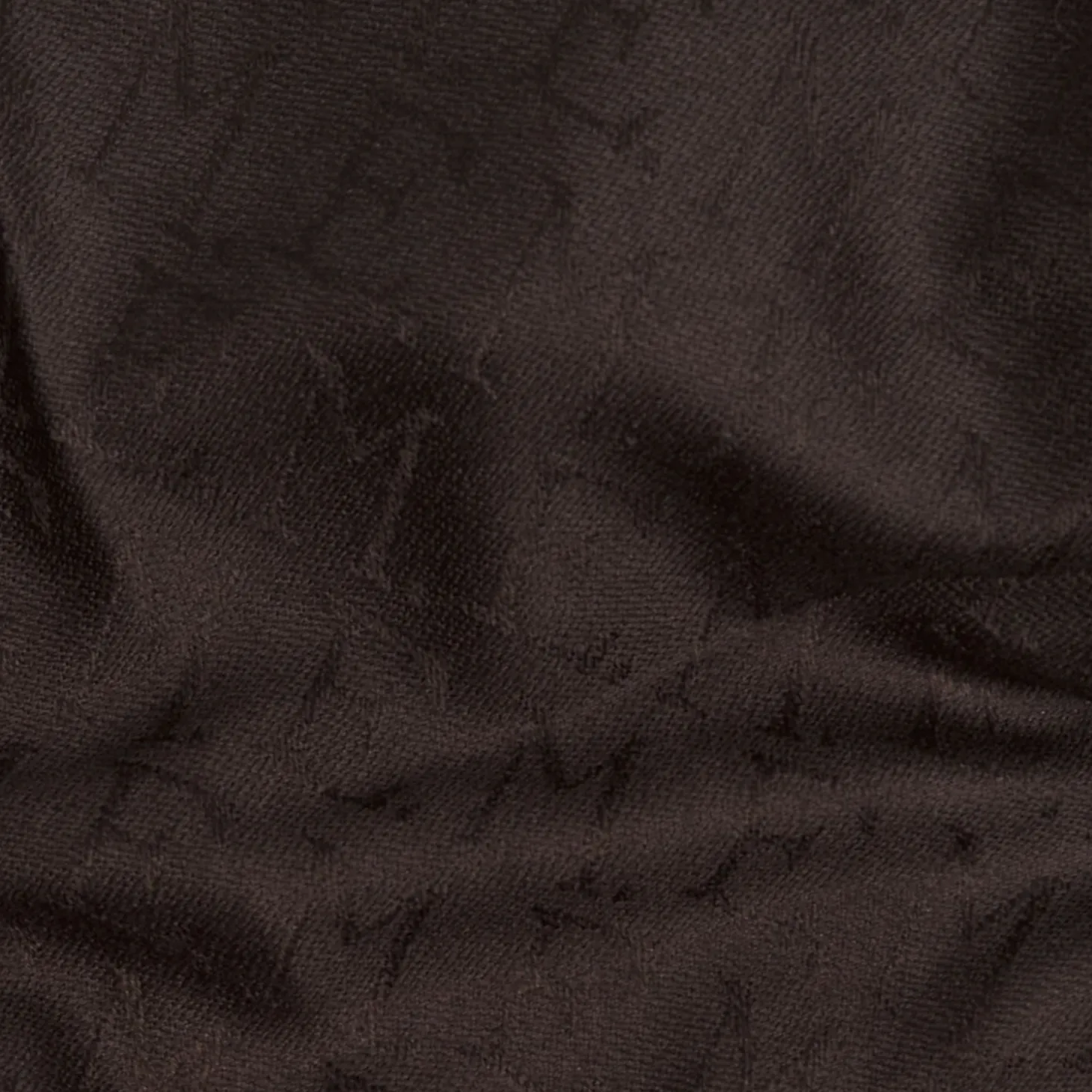 Dark Brown Em Logo Scarf In Wool And Cashmere