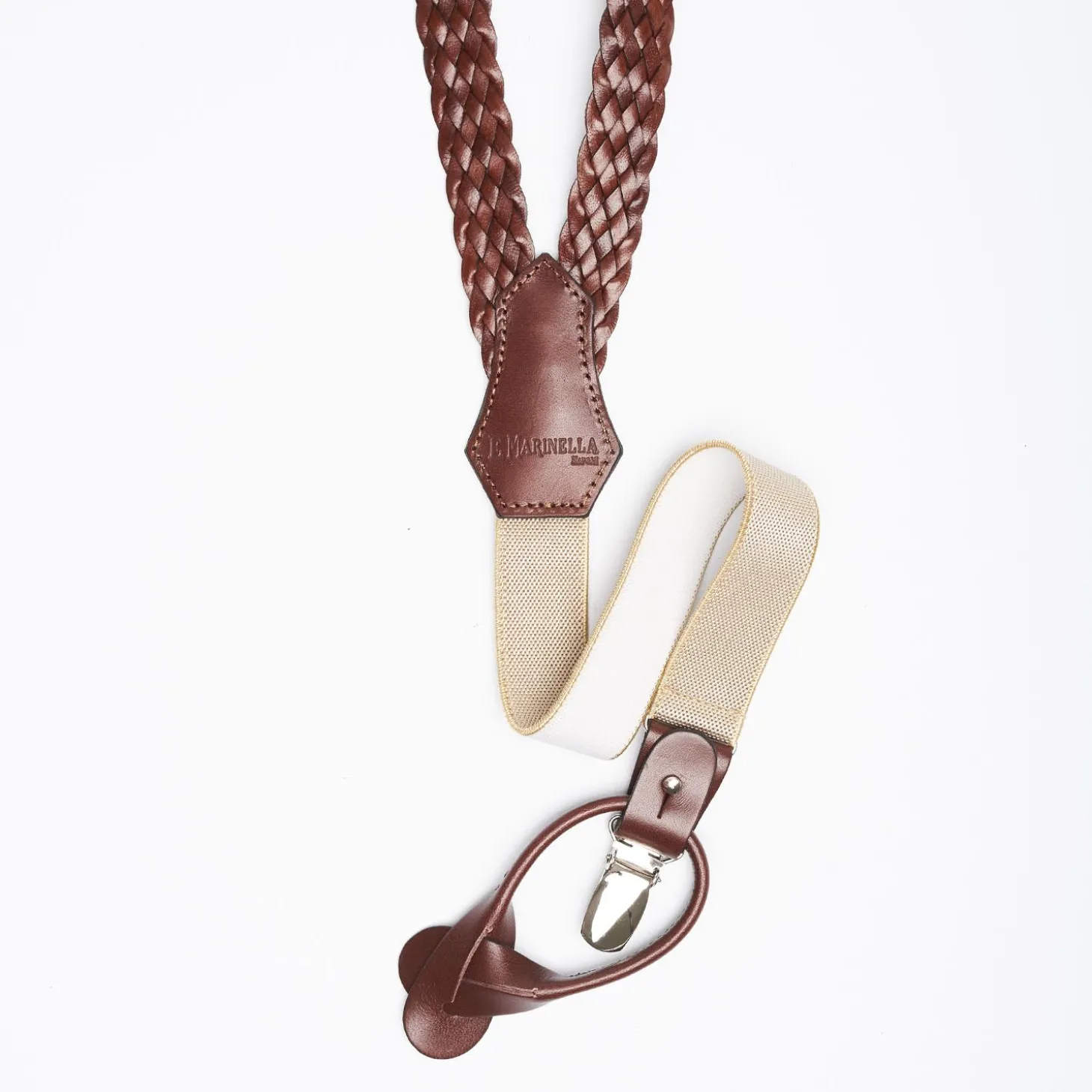 Dark Brown Leather Braces