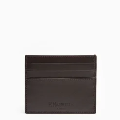 Dark Brown Leather Credit Card Holder - 7 Compartments