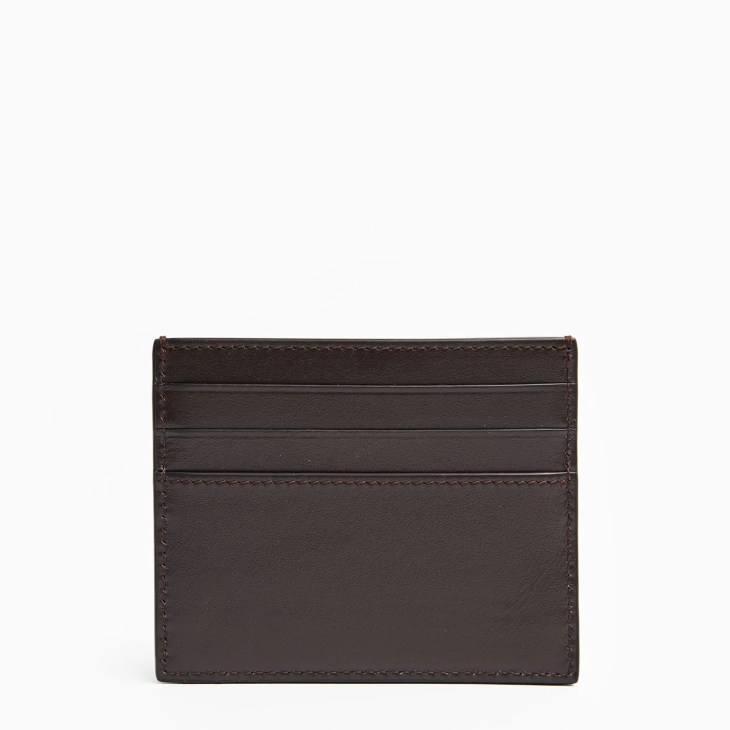 Dark Brown Leather Credit Card Holder - 7 Compartments