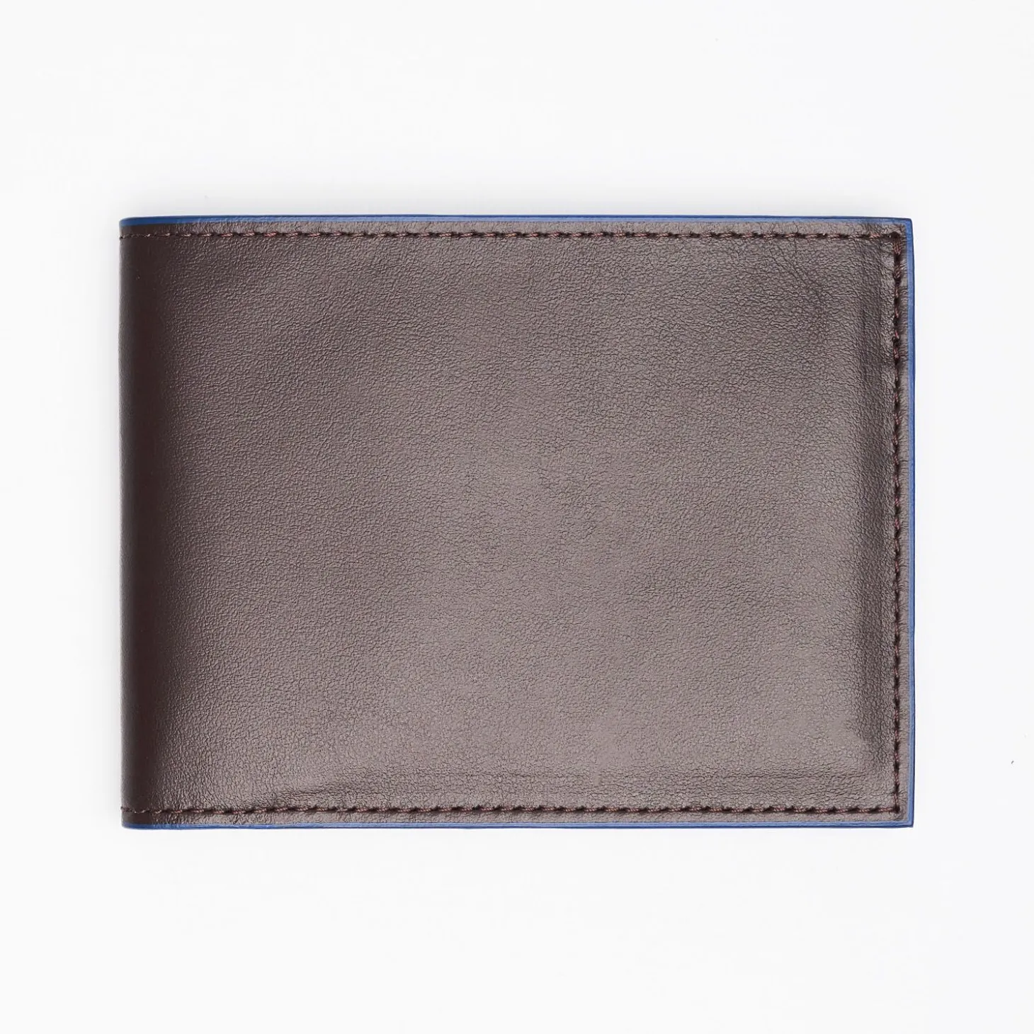 Dark Brown Leather Horizontal Wallet