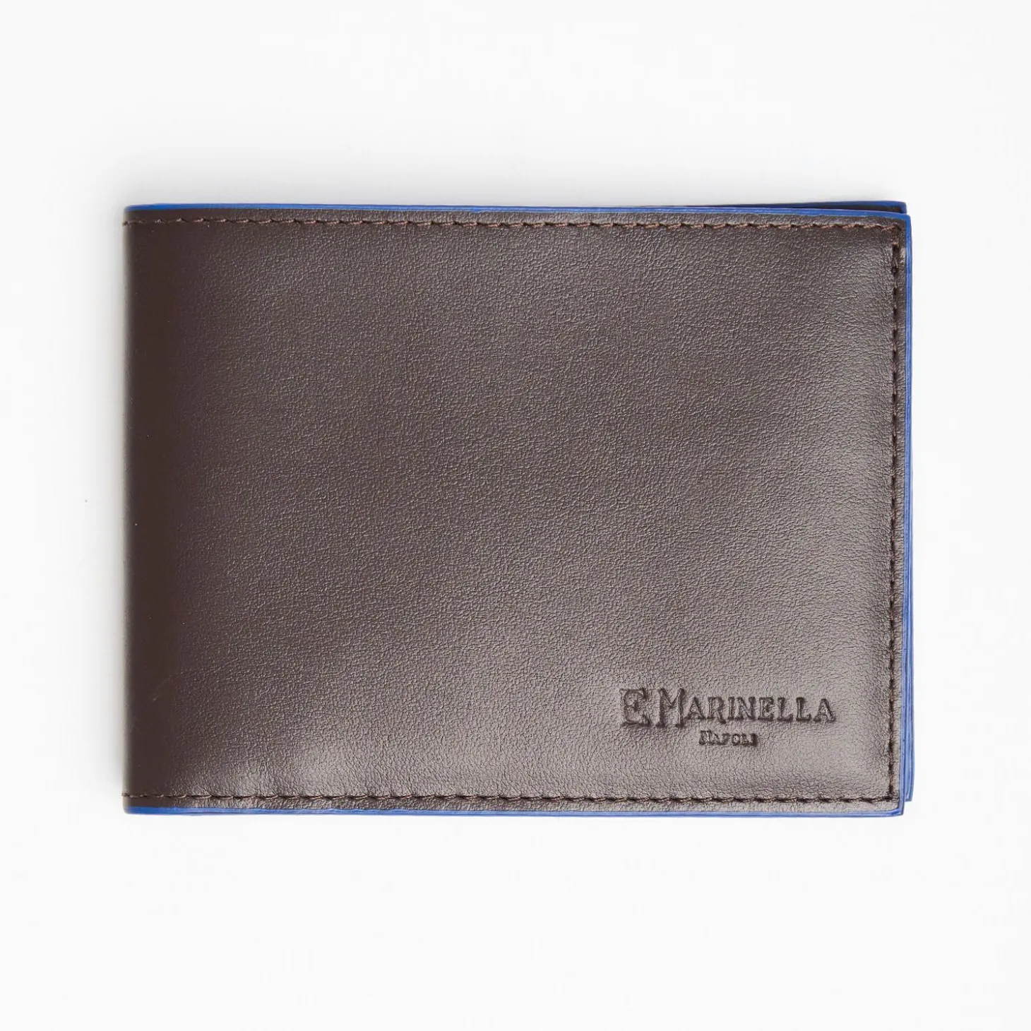 Dark Brown Leather Horizontal Wallet