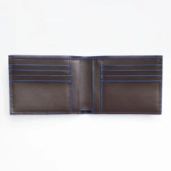 Dark Brown Leather Horizontal Wallet