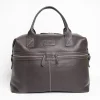Dark Brown Leather Travel Bag