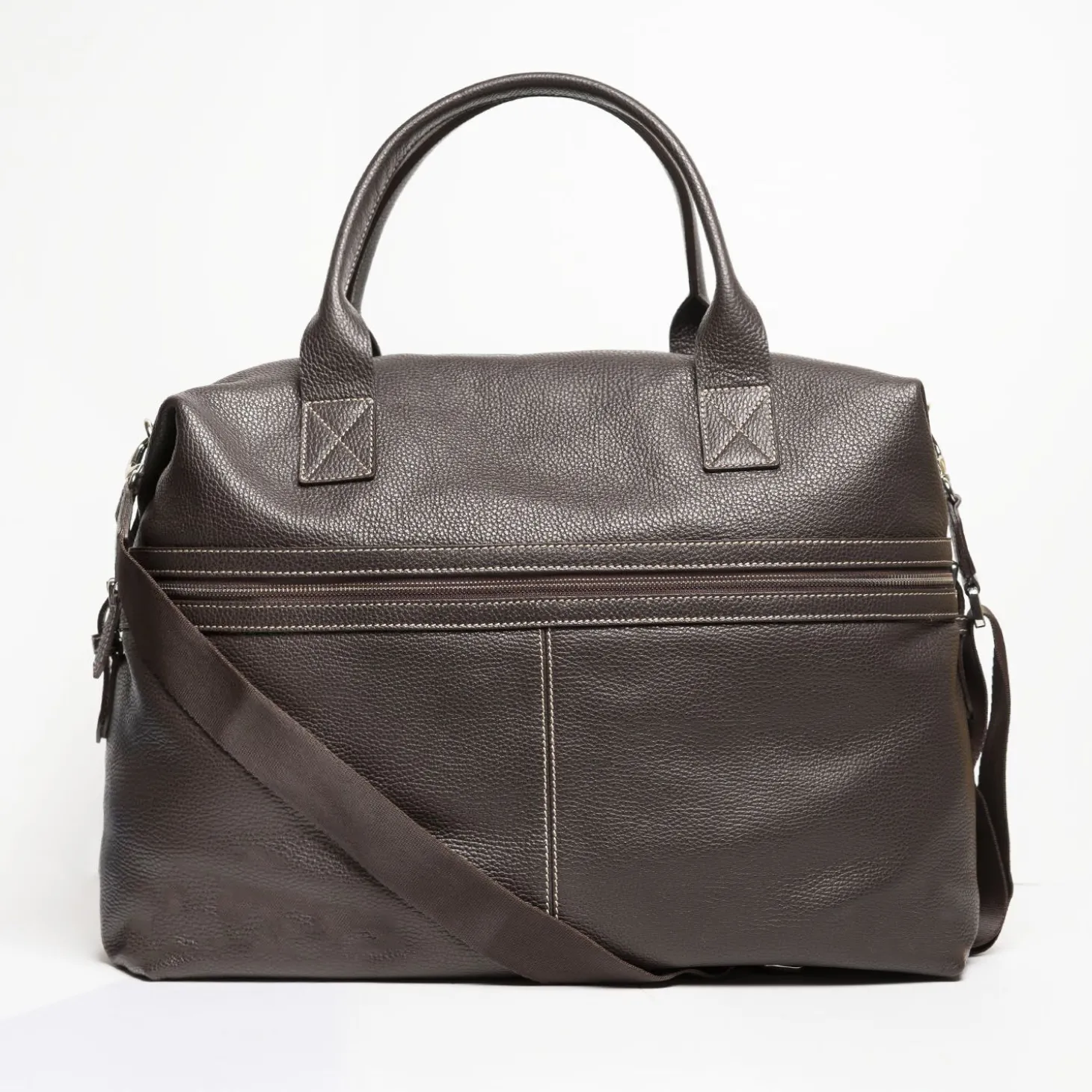Dark Brown Leather Travel Bag