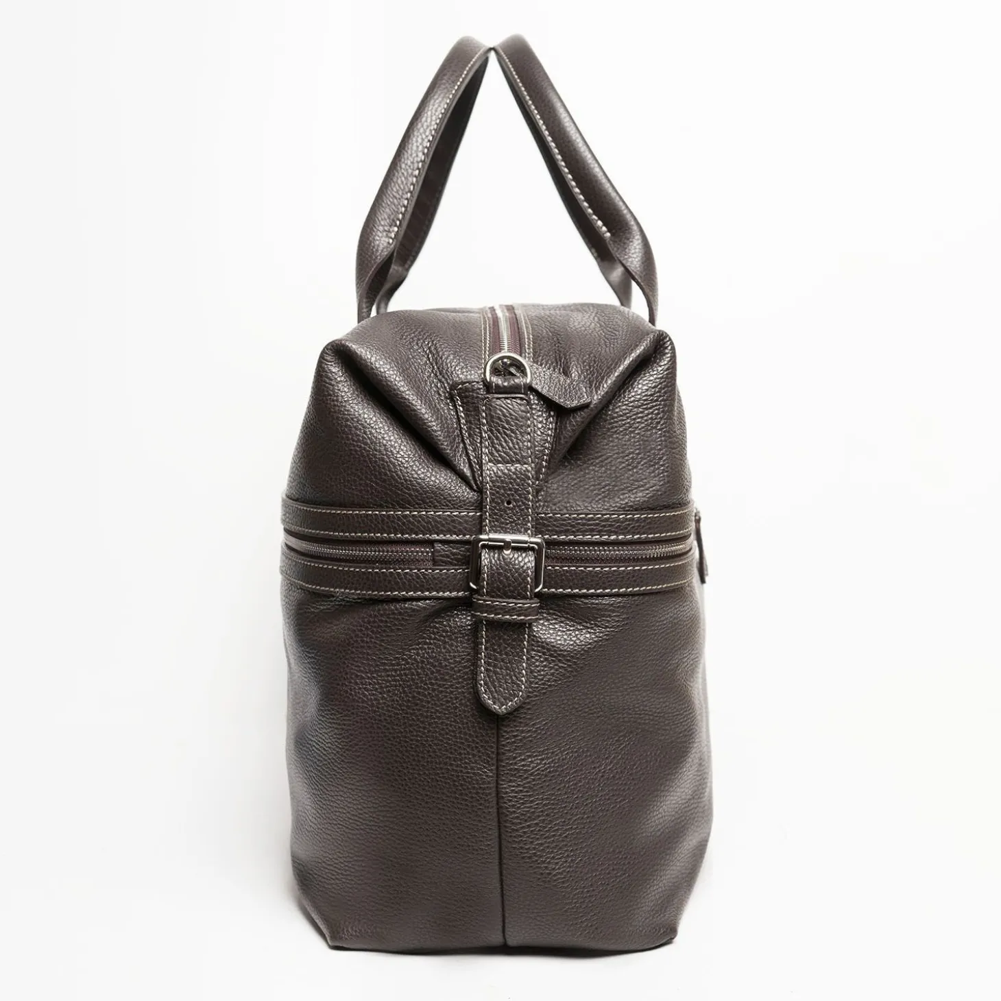Dark Brown Leather Travel Bag