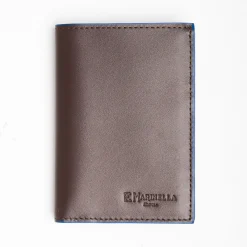 Dark Brown Leather Vertical Wallet