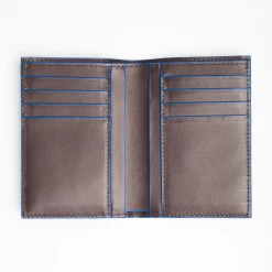 Dark Brown Leather Vertical Wallet