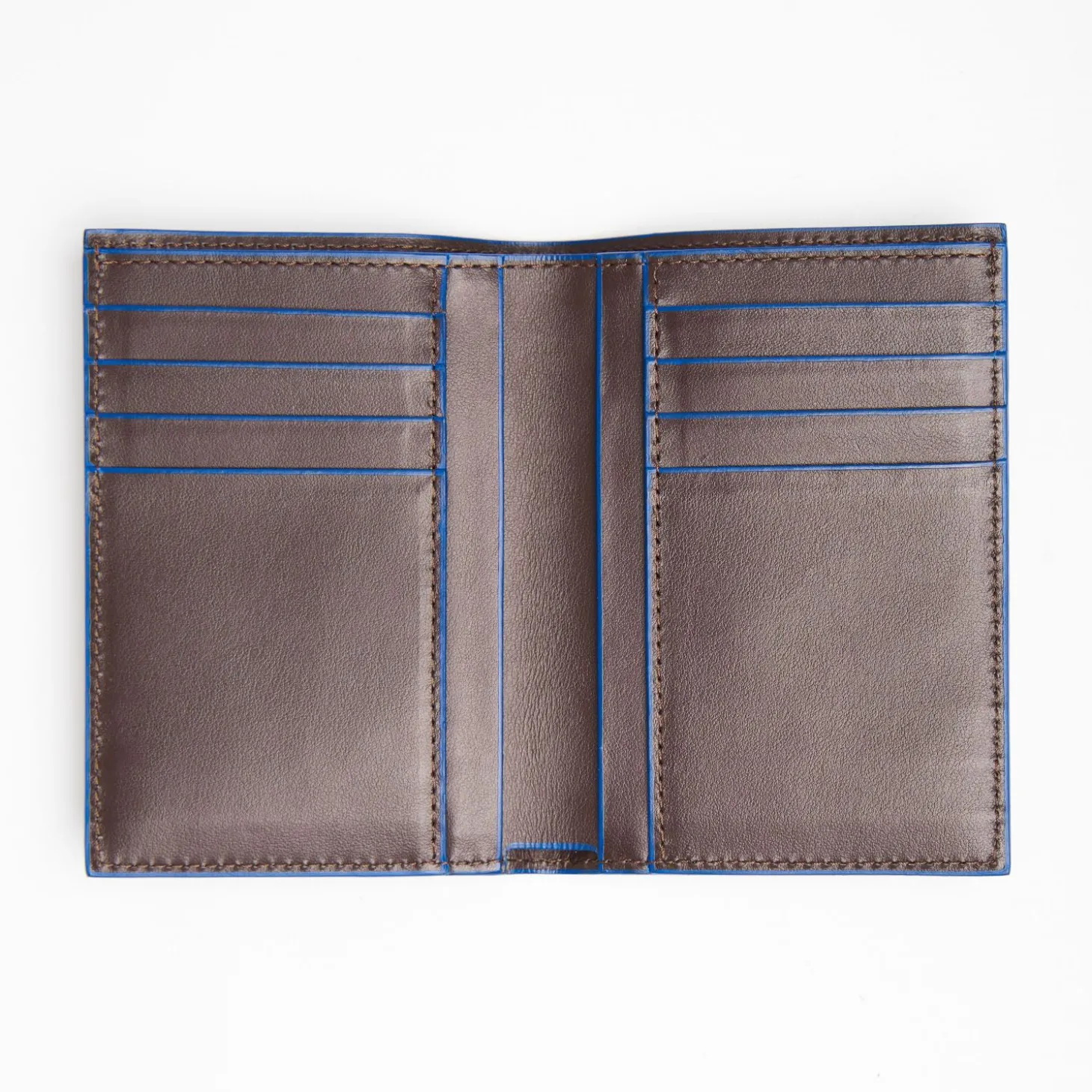 Dark Brown Leather Vertical Wallet
