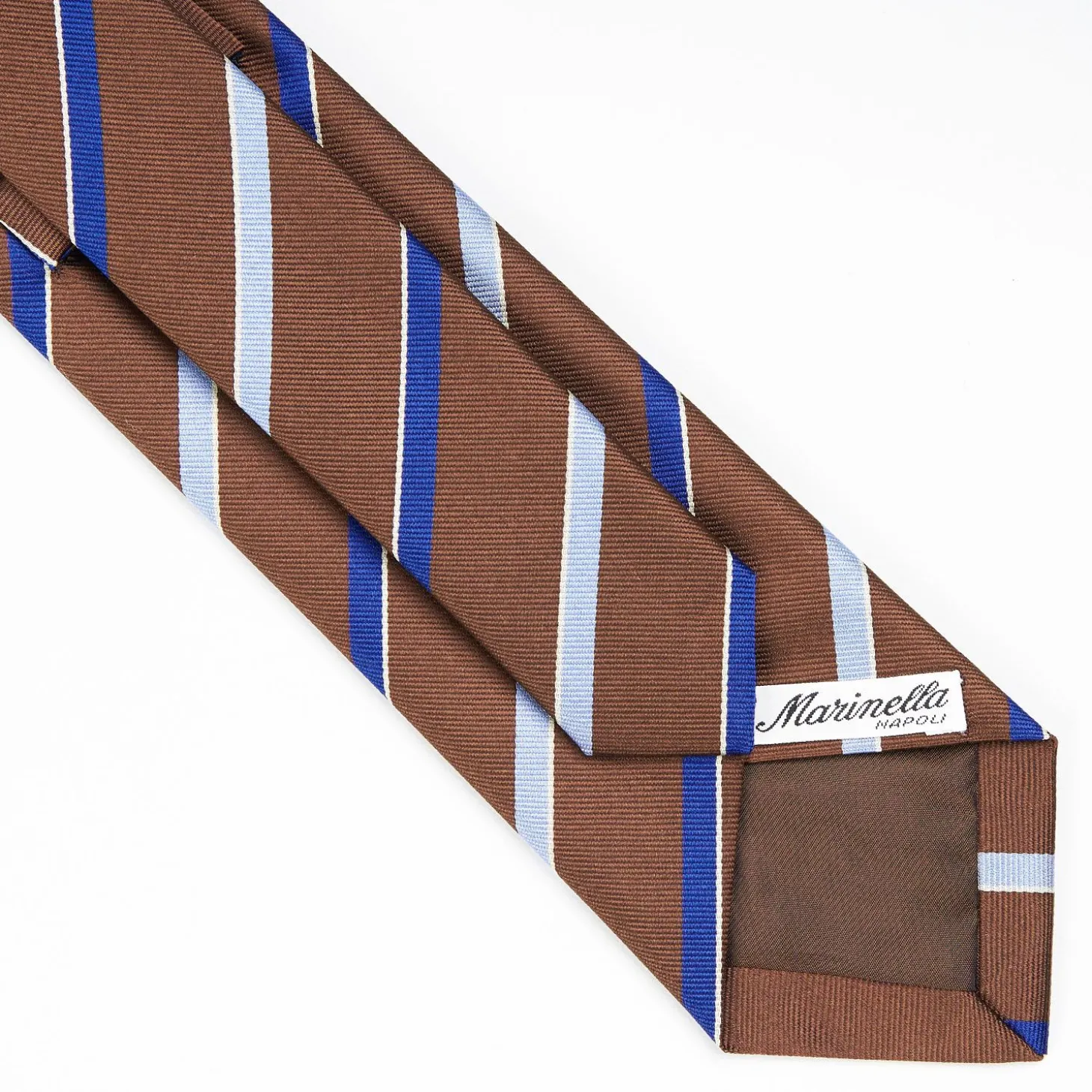 Dark Brown Sartorial Striped Silk Tie