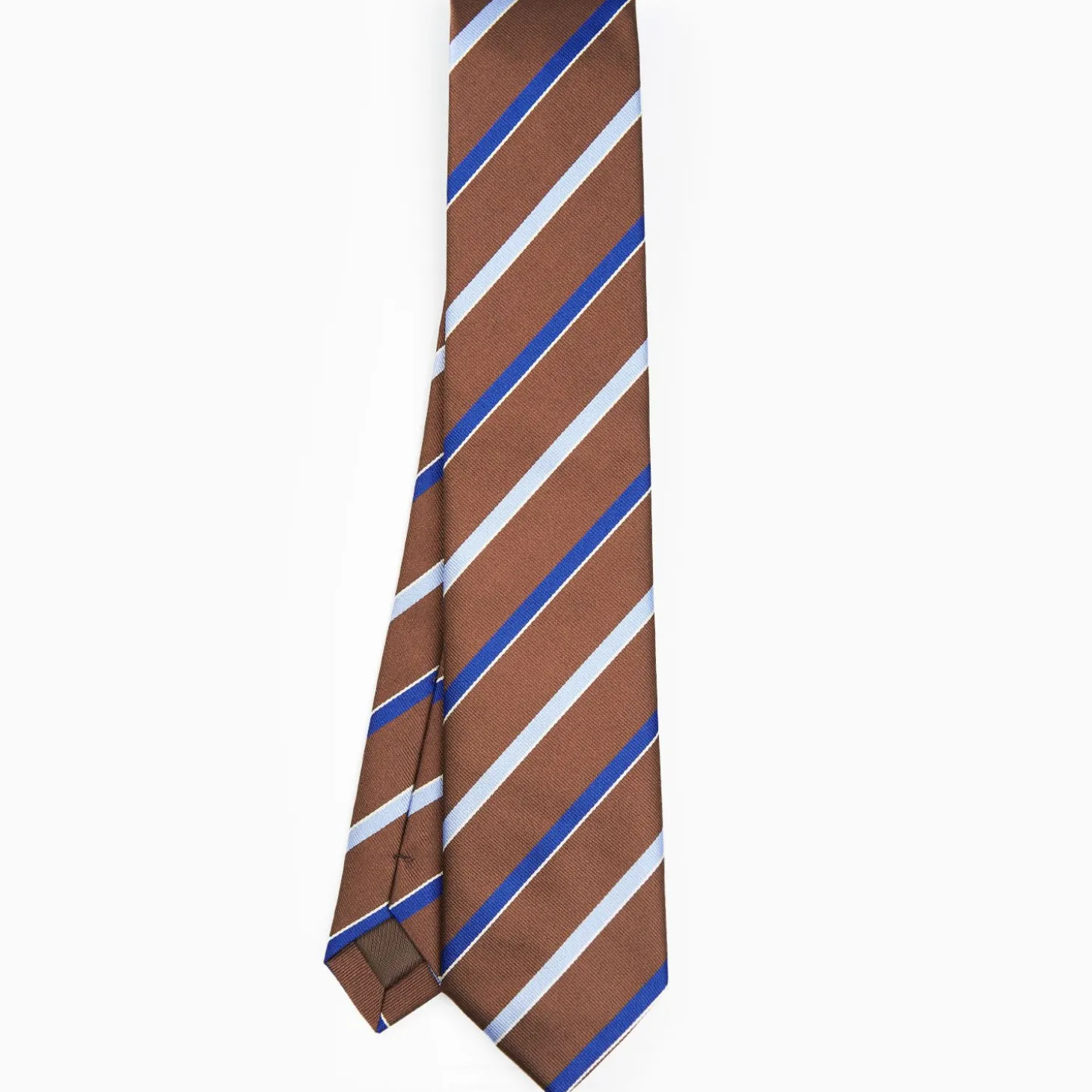 Dark Brown Sartorial Striped Silk Tie