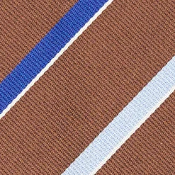 Dark Brown Sartorial Striped Silk Tie