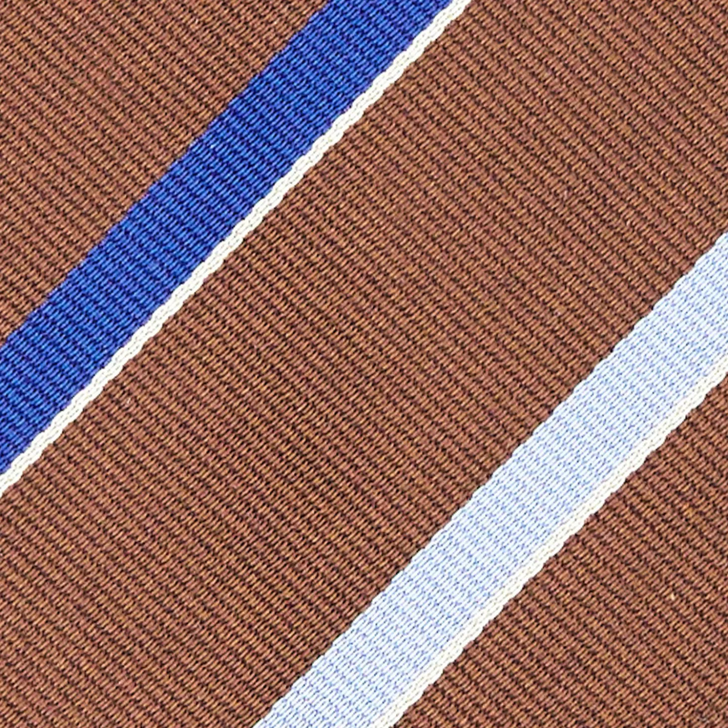 Dark Brown Sartorial Striped Silk Tie