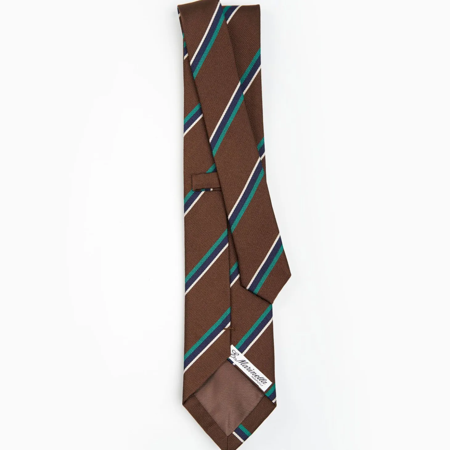 Dark Brown Sartorial Striped Silk Tie