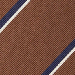 Dark Brown Sartorial Striped Silk Tie