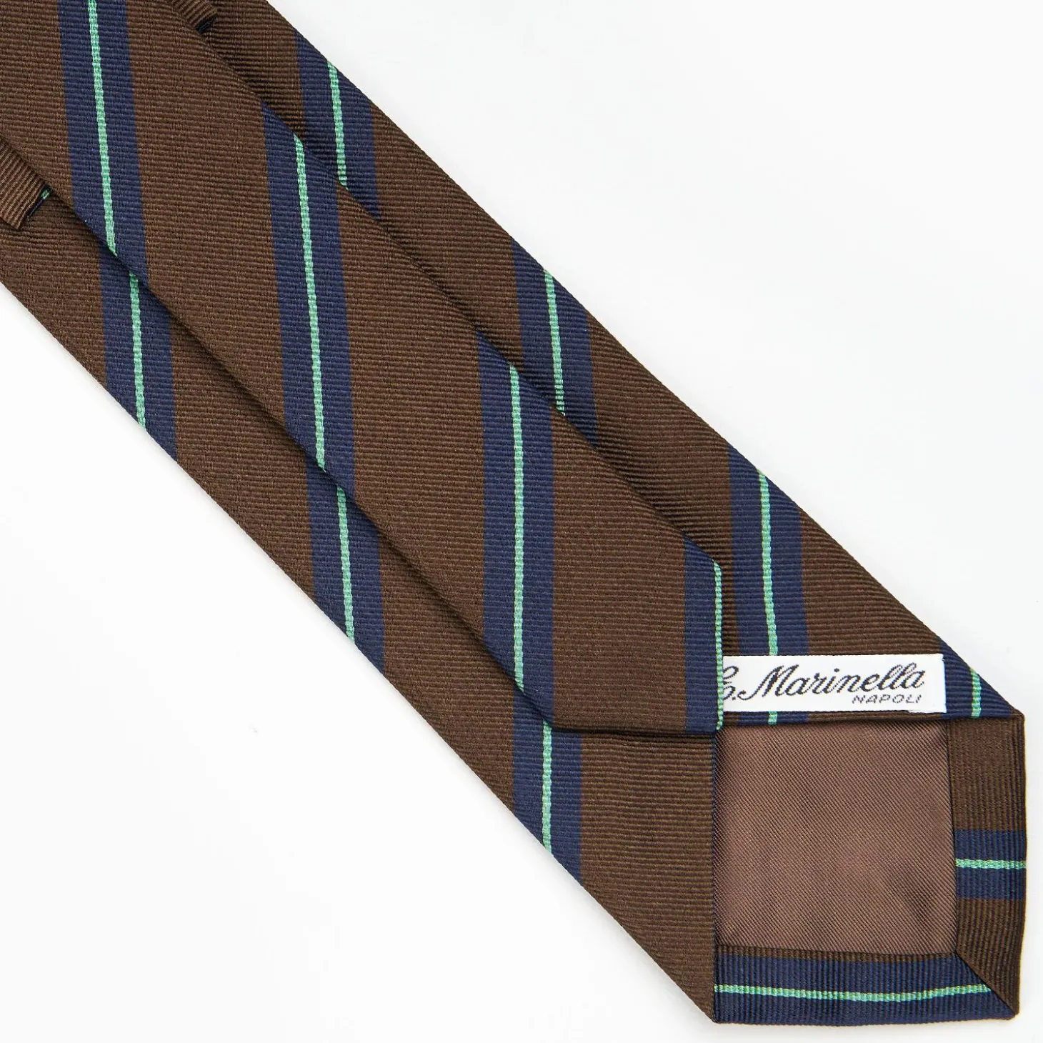 Dark Brown Sartorial Striped Silk Tie