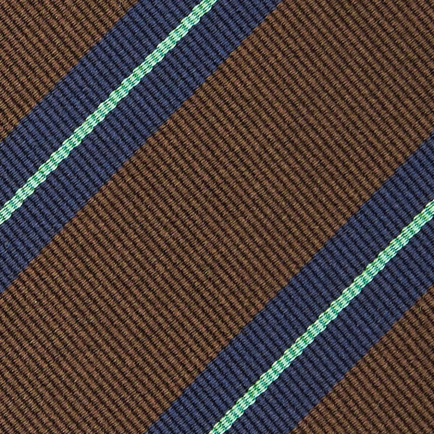 Dark Brown Sartorial Striped Silk Tie