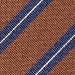 Dark Brown Sartorial Striped Silk Tie