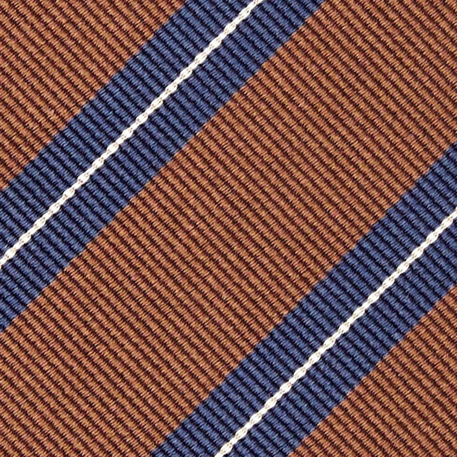 Dark Brown Sartorial Striped Silk Tie