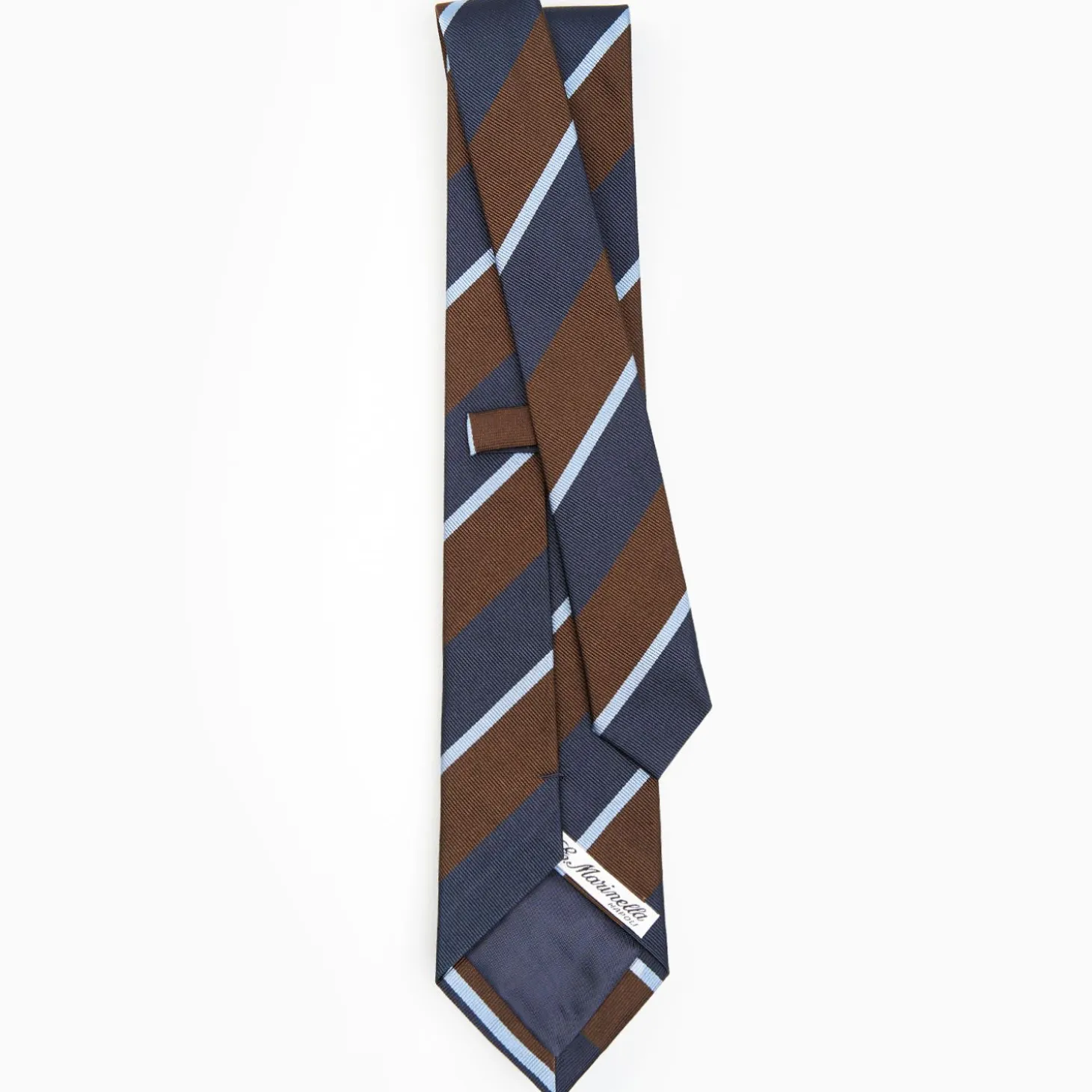 Dark Brown Sartorial Striped Silk Tie