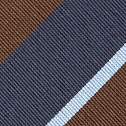 Dark Brown Sartorial Striped Silk Tie