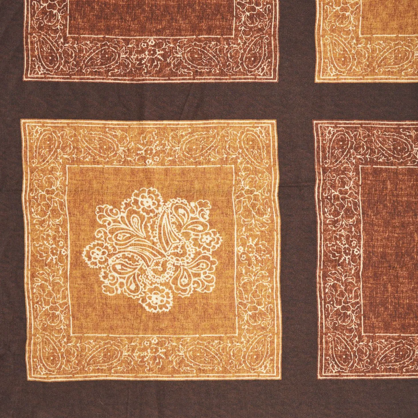 Dark Brown Wool And Silk Stole Alternate Checks