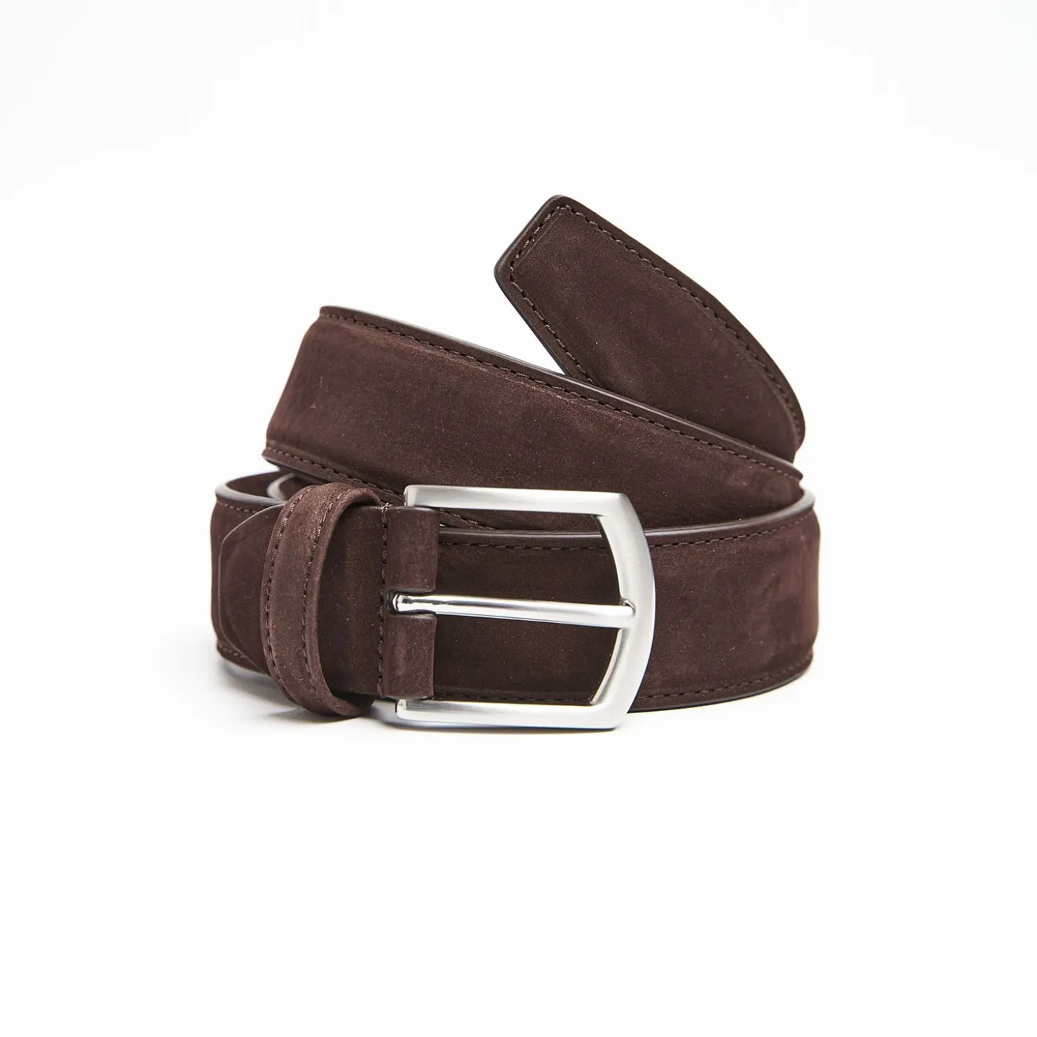 Dark Chocolate Belt In Nabuk