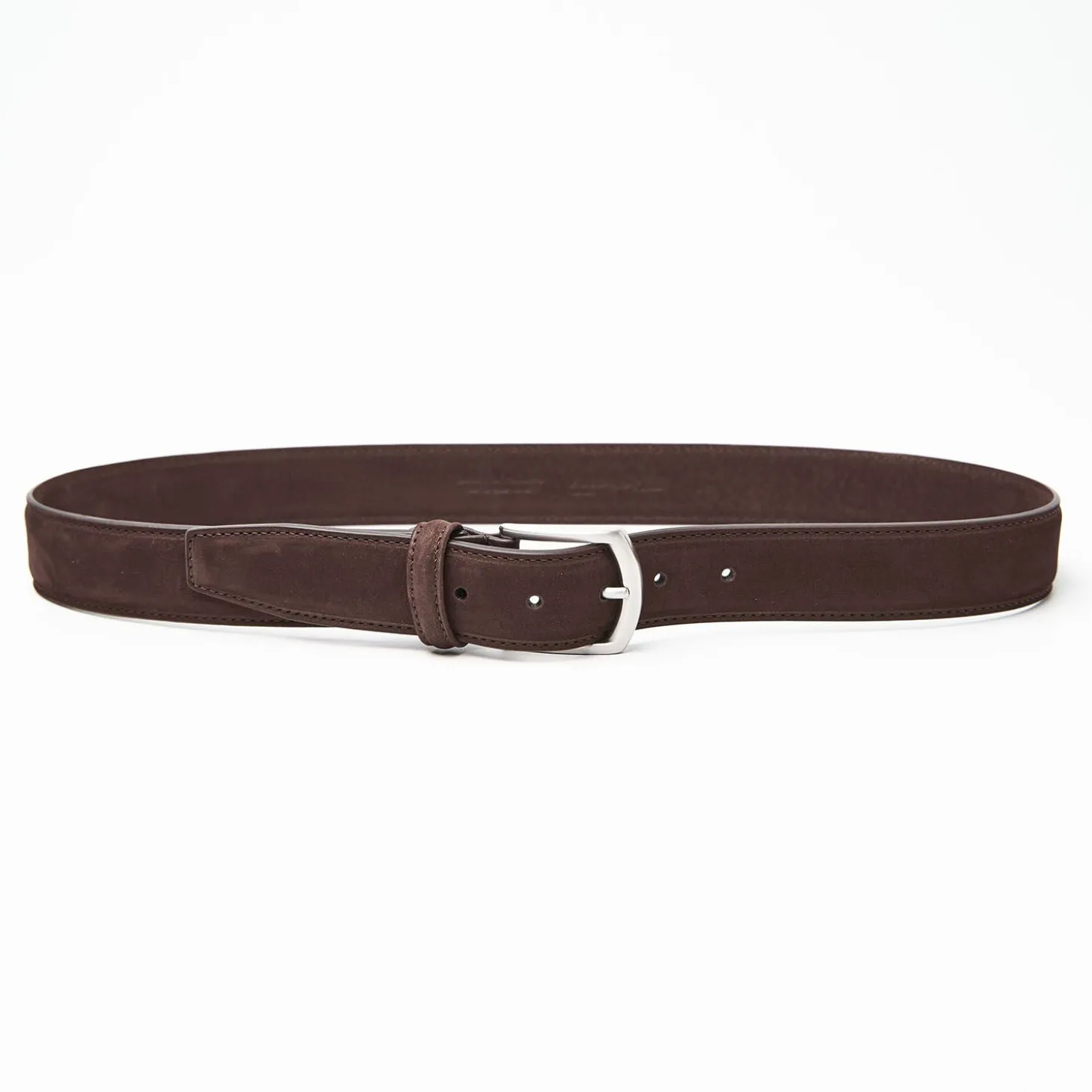 Dark Chocolate Belt In Nabuk