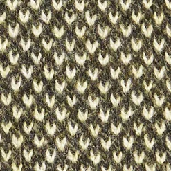 Dark Green And Beige Cashmere Neck Warmer