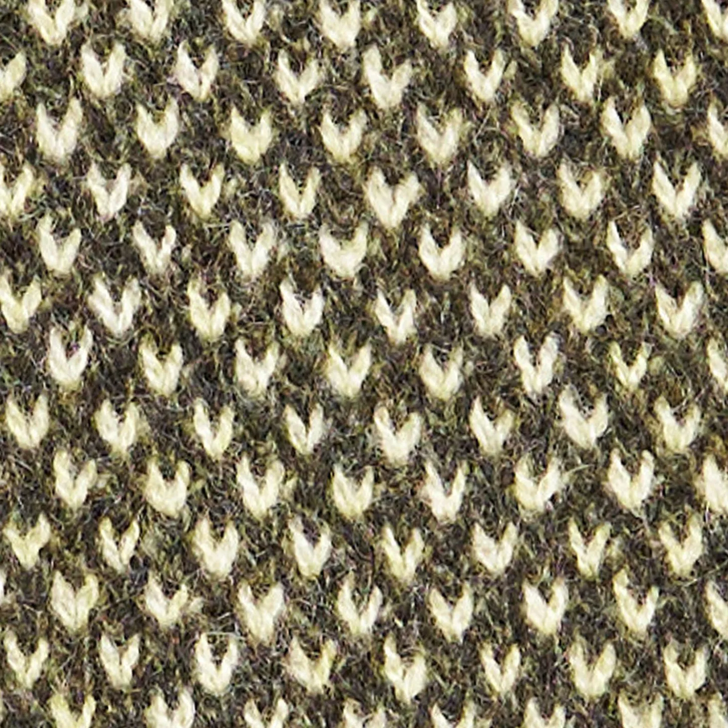 Dark Green And Beige Cashmere Neck Warmer