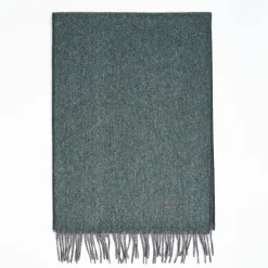 Dark Green And Gray Double-Faced Cashmere Scarf