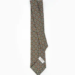 Dark Green Archivio Collection Silk Tie 1985-04