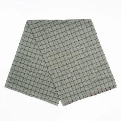 Dark Green Cashmere Small-Check Scarf