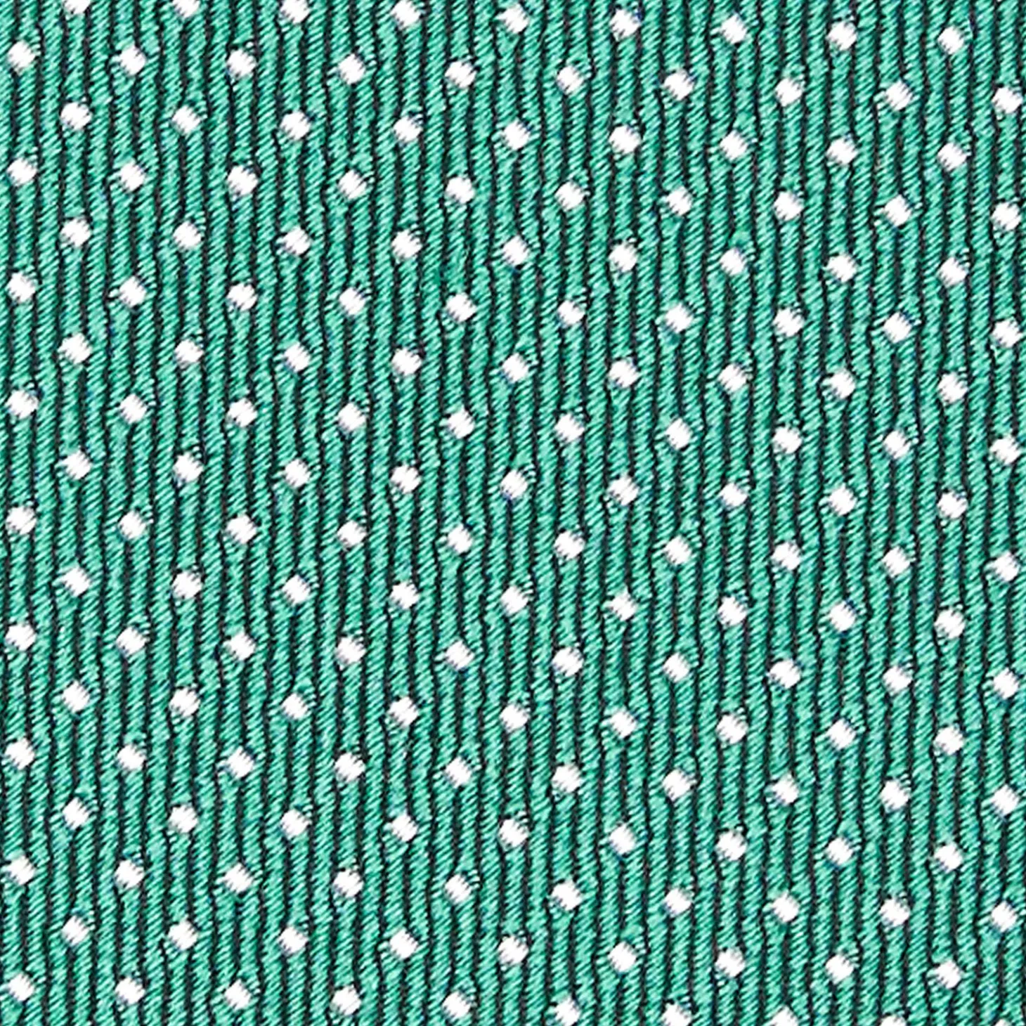 Dark Green Ceremonial Jacquard Silk Tie Small Geometric Pattern