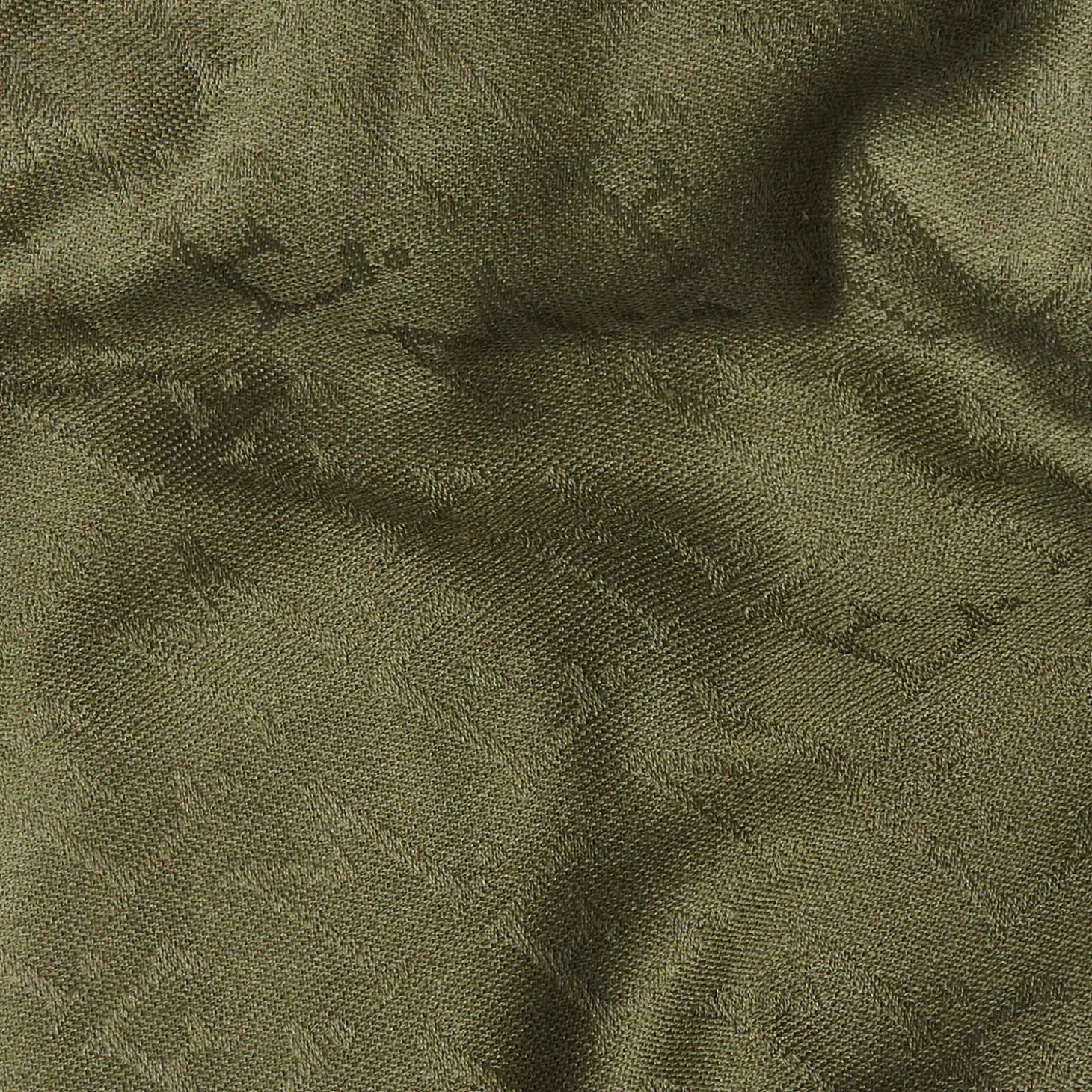 Dark Green Em Logo Wool And Silk Stole