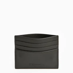Dark Green Leather Credit Card Holder - 7 Compartments