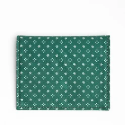 Dark Green Leather Folding Card Holder - 10 Compartments